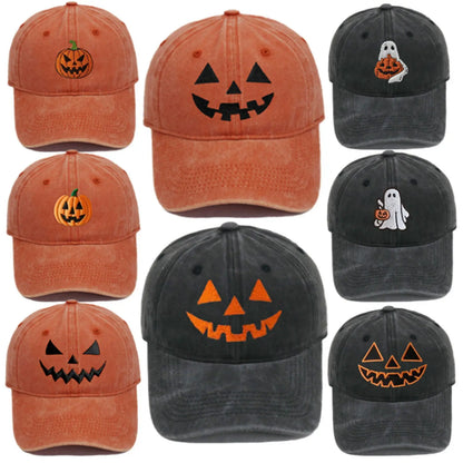 Vintage Pumpkin Embroidered Unisex All-Season Trucker Hat Baseball Cap