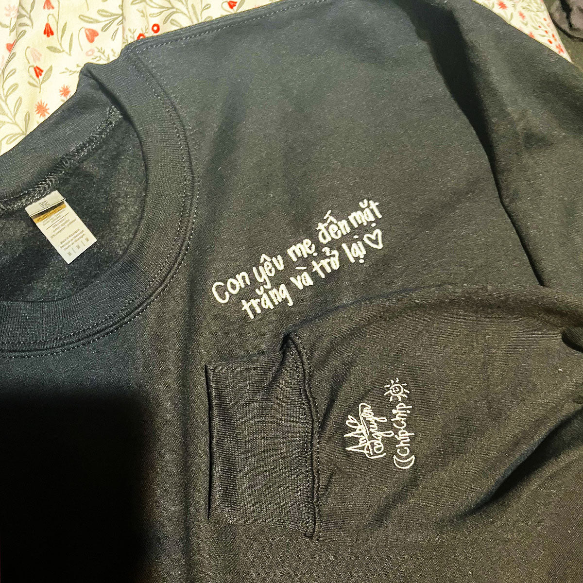 Embroidered Handwriting Sweatshirt/Hoodie