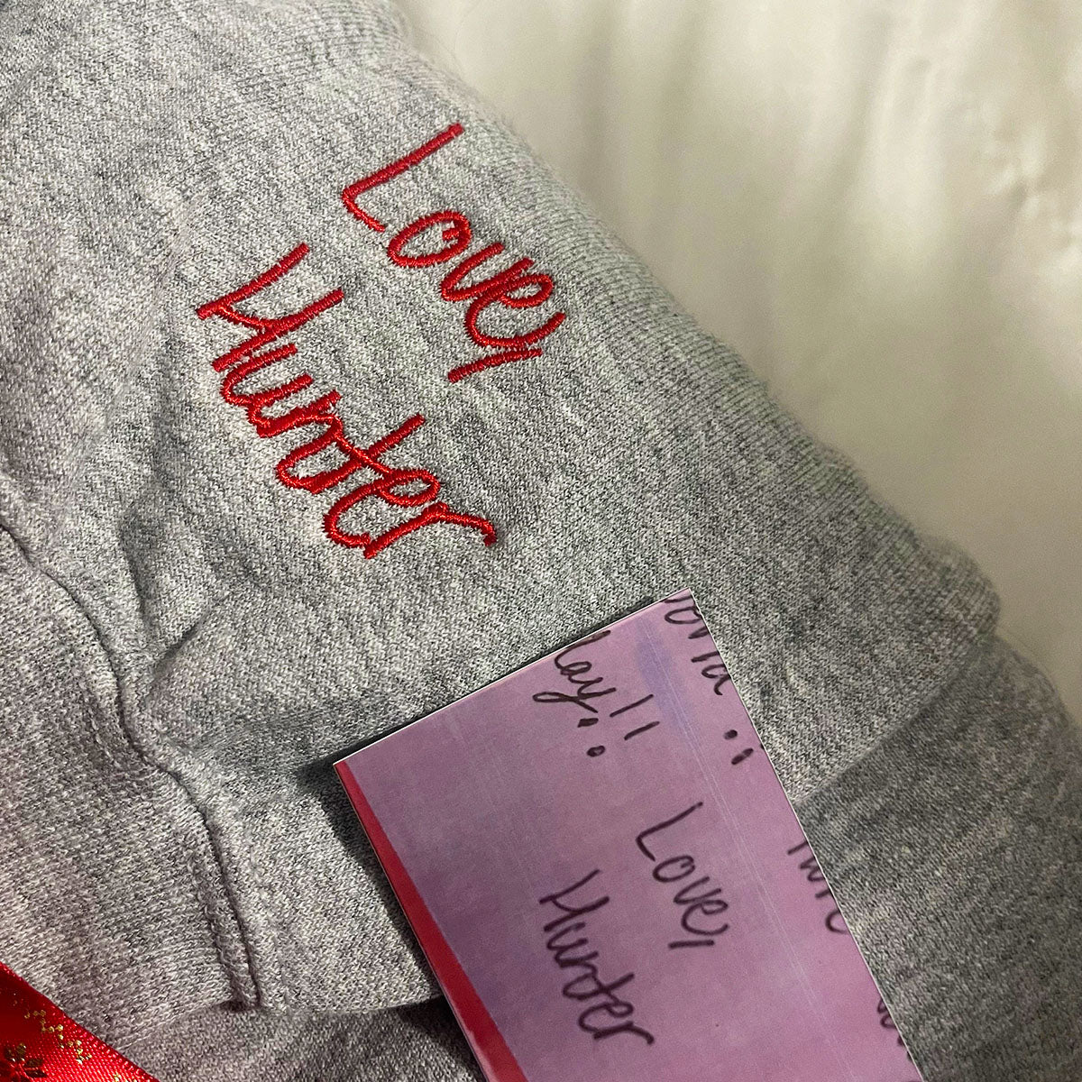 Embroidered Handwriting Sweatshirt/Hoodie