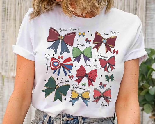 Super Heroes Inspired Coquette Bow T-Shirt/Sweatshirt/Hoodie