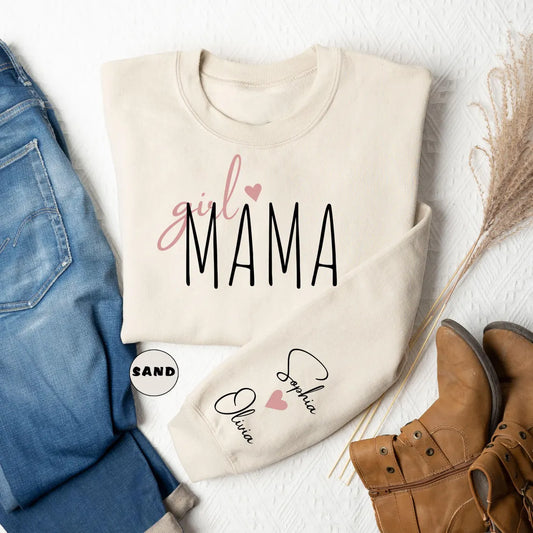 Personalized Girl Mama T-Shirt/Sweatshirt/Hoodie