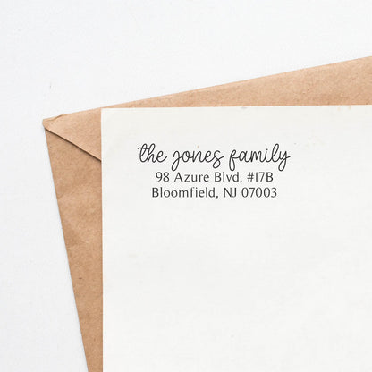 Custom Address Stamp Personalized Return Stamp Multiple Designs Self Inking Elegant Finishing Touch for Letters and Packages