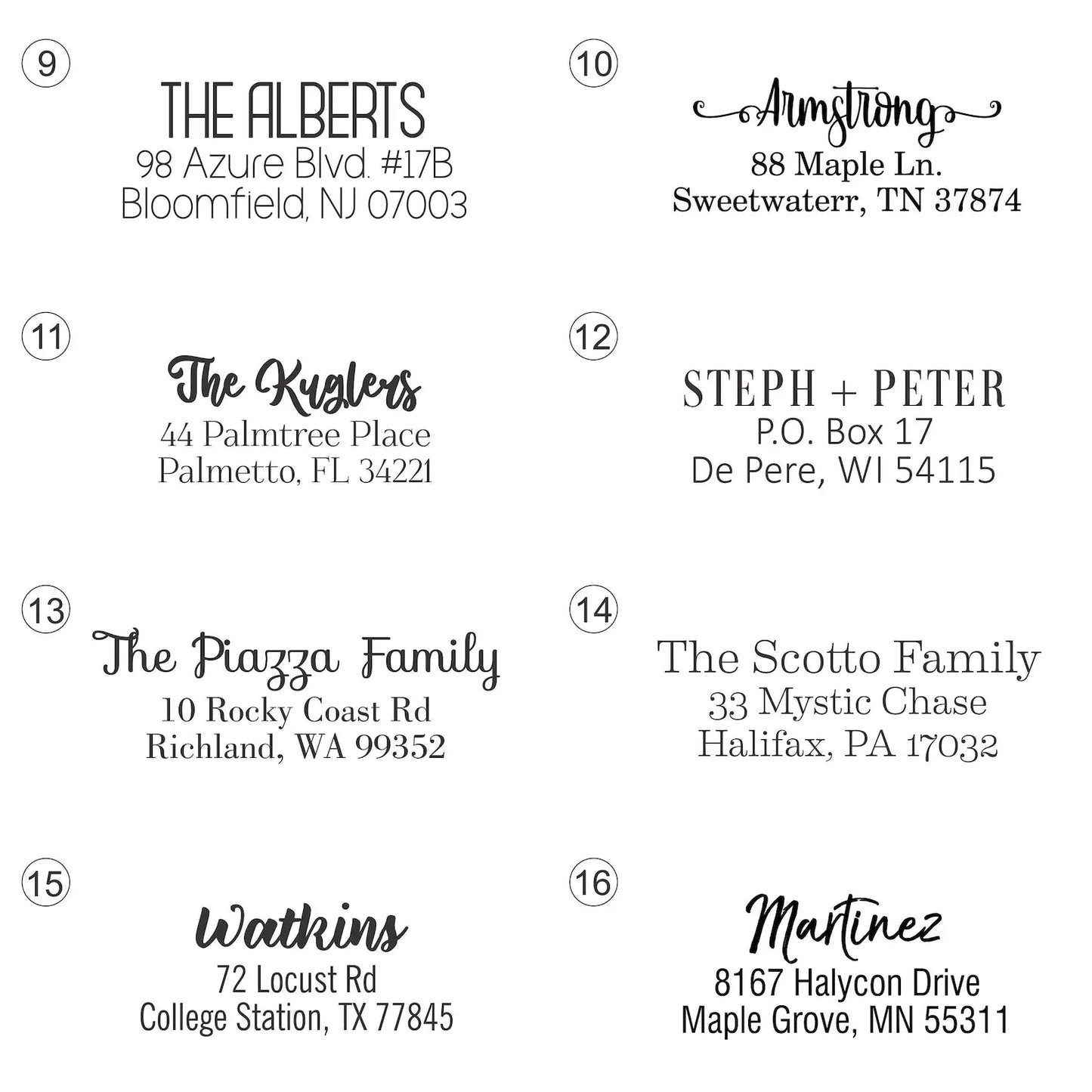 Custom Address Stamp Personalized Return Stamp Multiple Designs Self Inking Elegant Finishing Touch for Letters and Packages