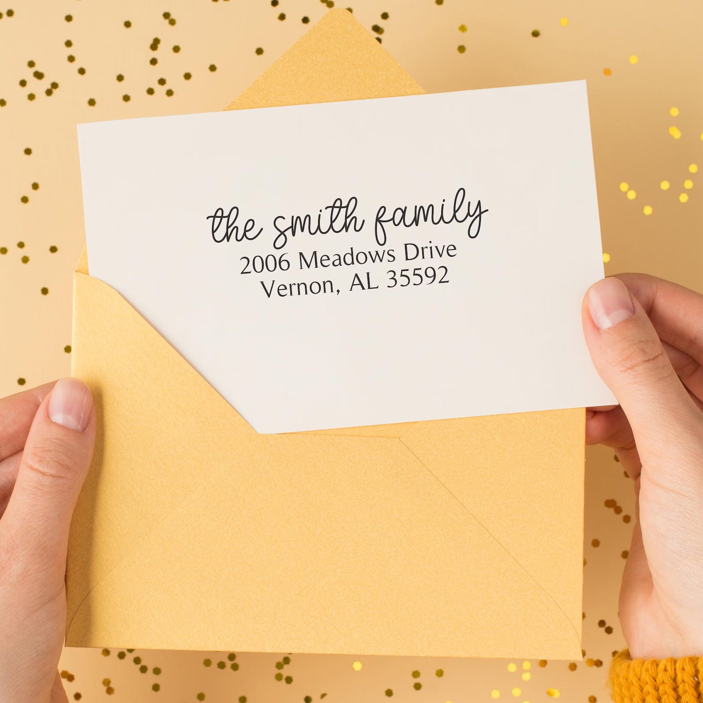 Custom Address Stamp Personalized Return Stamp Multiple Designs Self Inking Elegant Finishing Touch for Letters and Packages