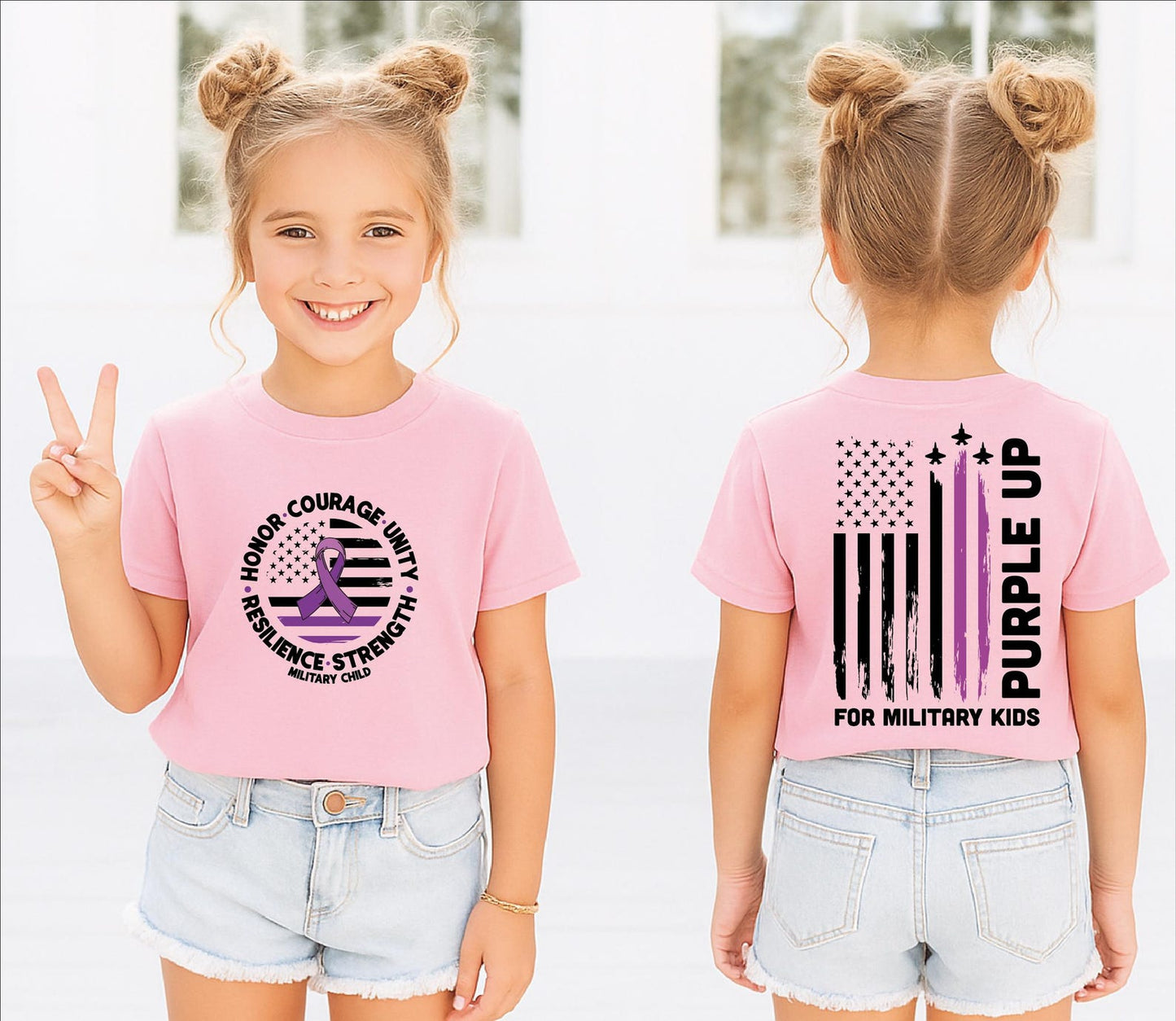 Purple Up For Military Kids T-Shirt/Sweatshirt/Hoodie