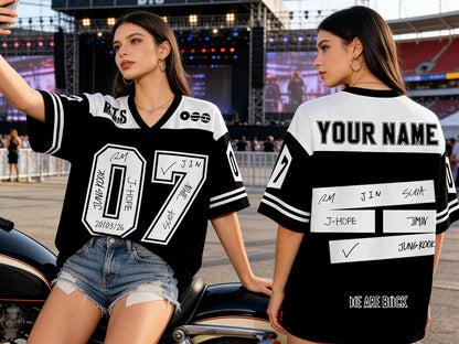Custom BTS Kpop 2026 Arirang World Tour Mesh Jersey/T-Shirt/Sweatshirt/Hoodie