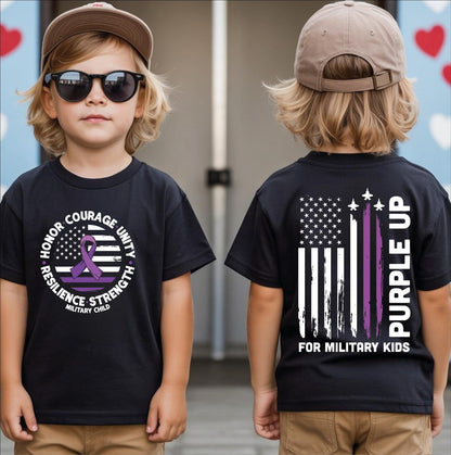 Purple Up For Military Kids T-Shirt/Sweatshirt/Hoodie