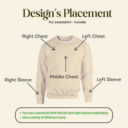 Embroidered Handwriting Sweatshirt/Hoodie